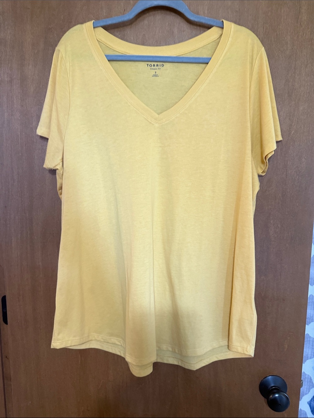NWOT torrid Yellow V-Neck Short Sleeve Tee
